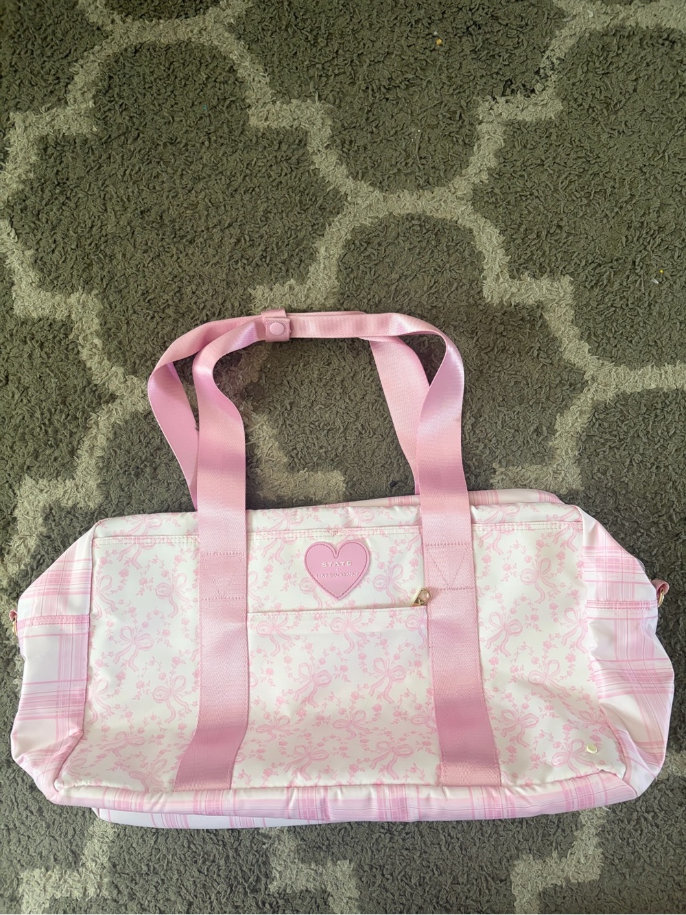 State x Love Shack Fancy Wellington Weekender Bag Wellington Pink Vanilla